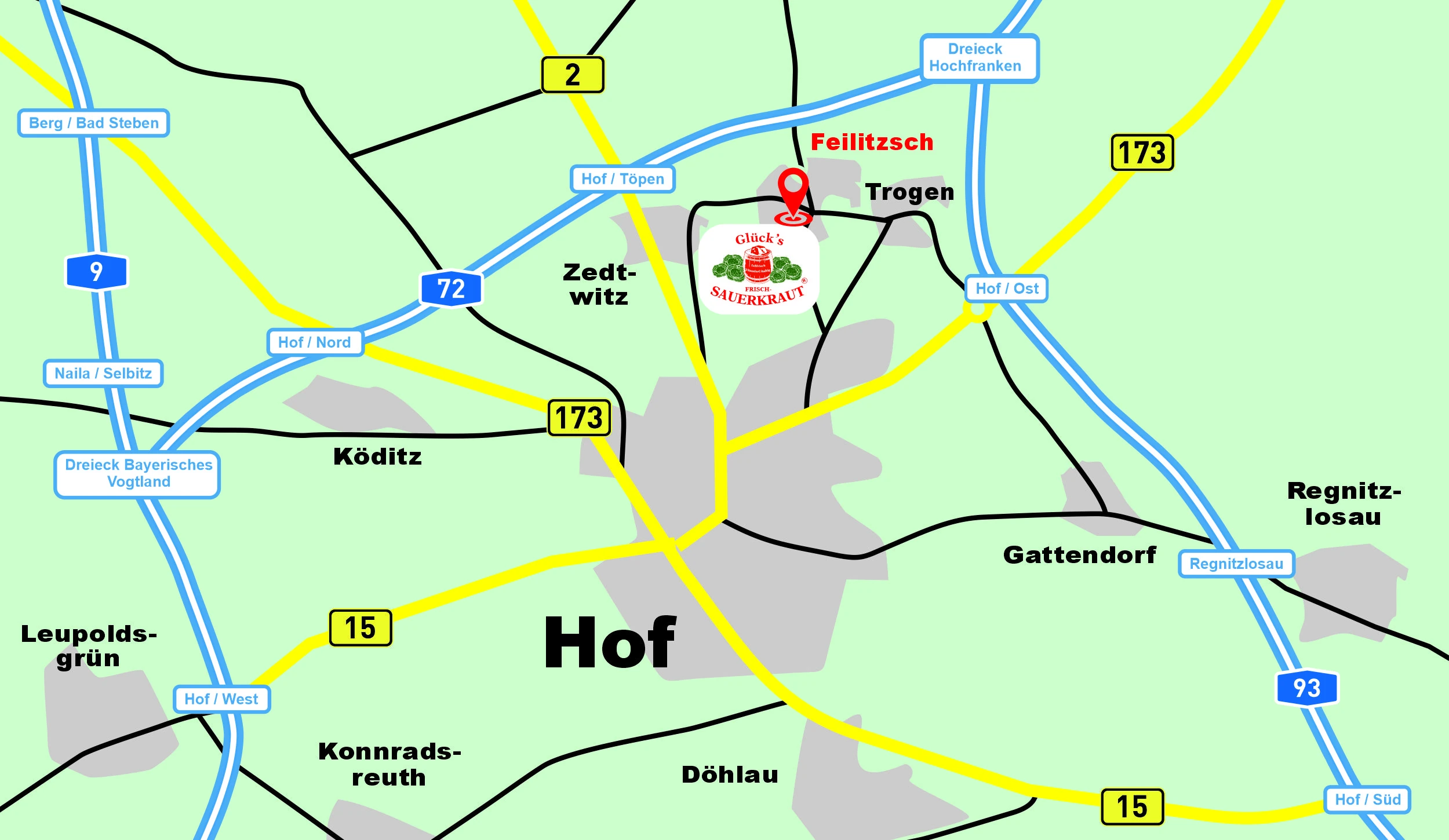 Anfahrt Umgebung